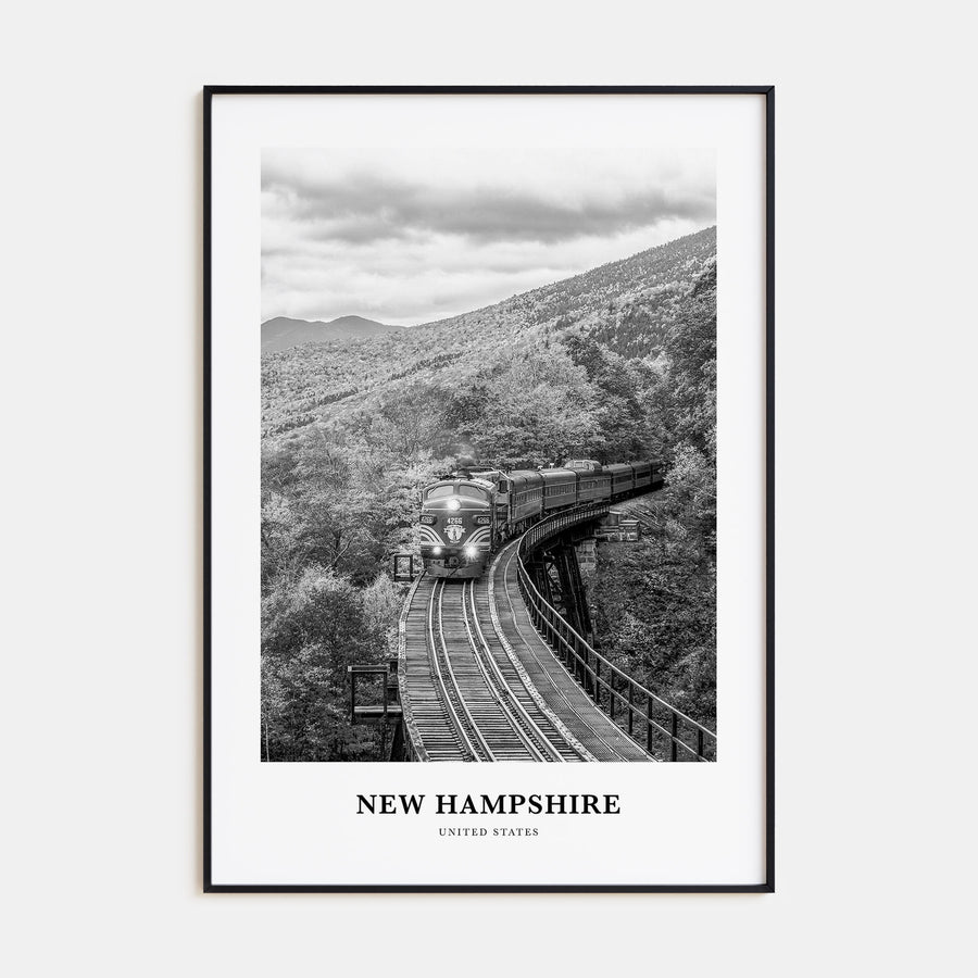 New Hampshire Portrait B&W Poster