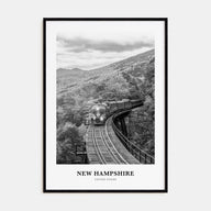 New Hampshire Portrait B&W Poster