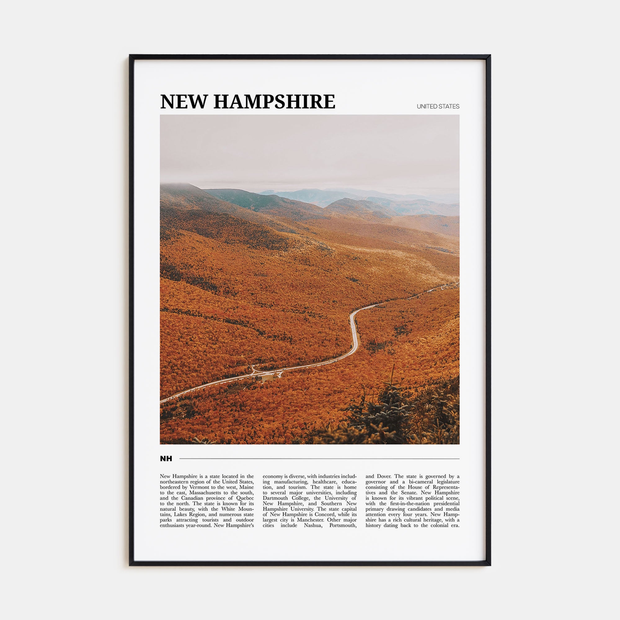 New Hampshire Travel Color No 3 Poster