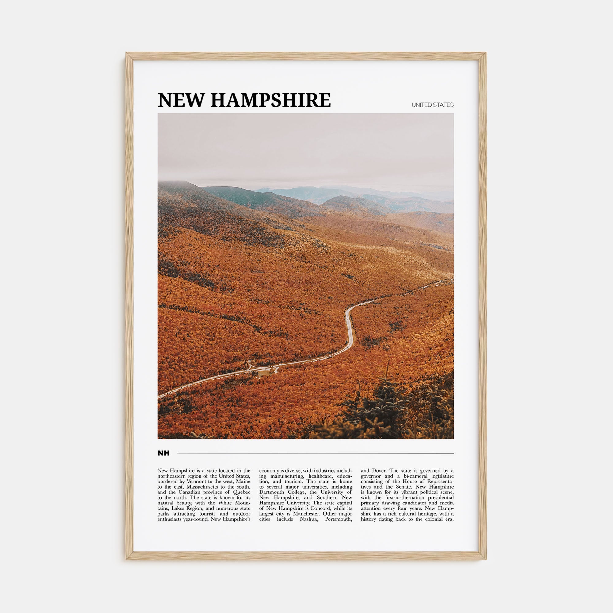 New Hampshire Travel Color No 3 Poster