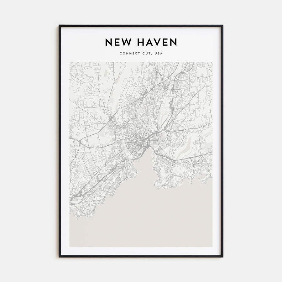 New Haven Map Portrait Poster