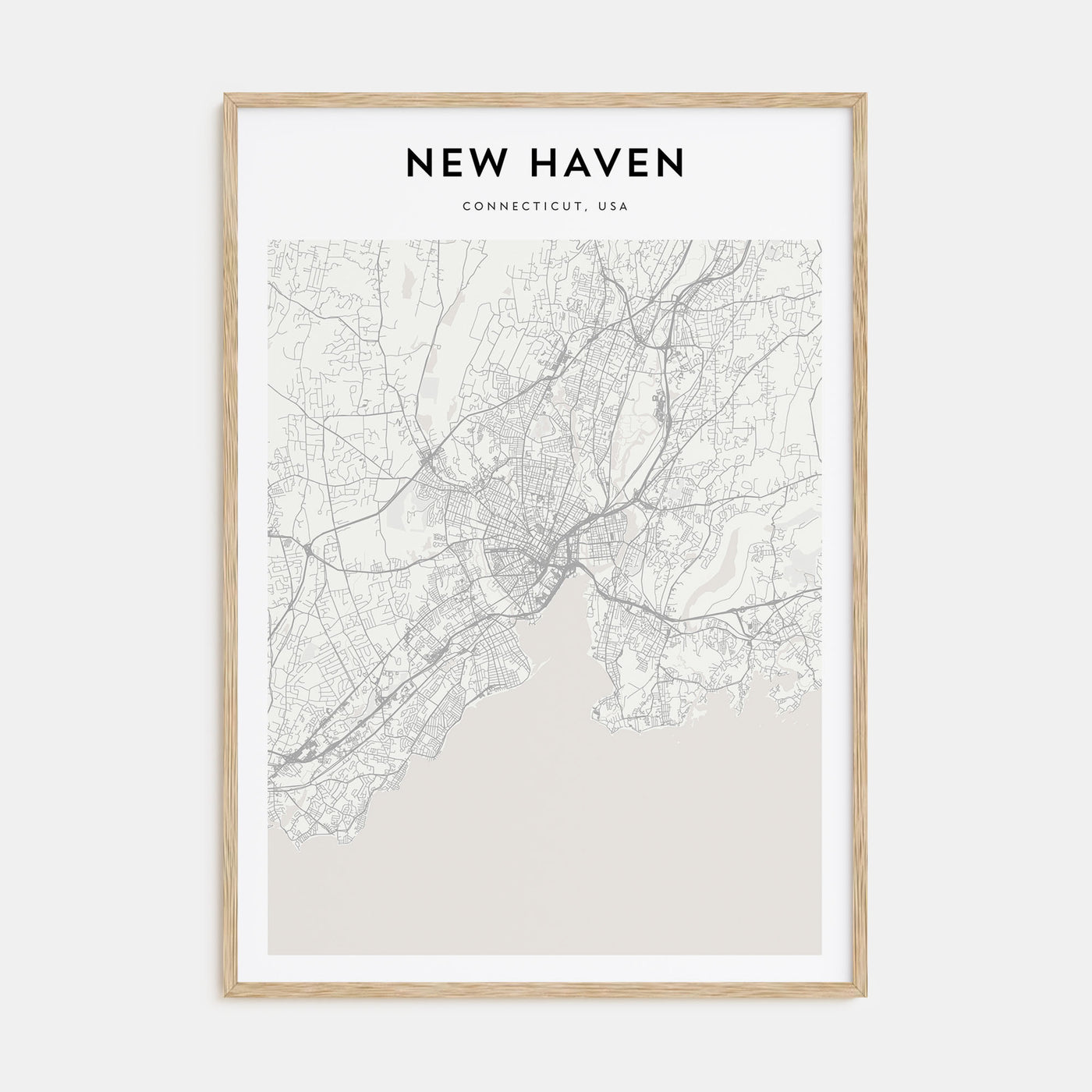 New Haven Map Portrait Poster