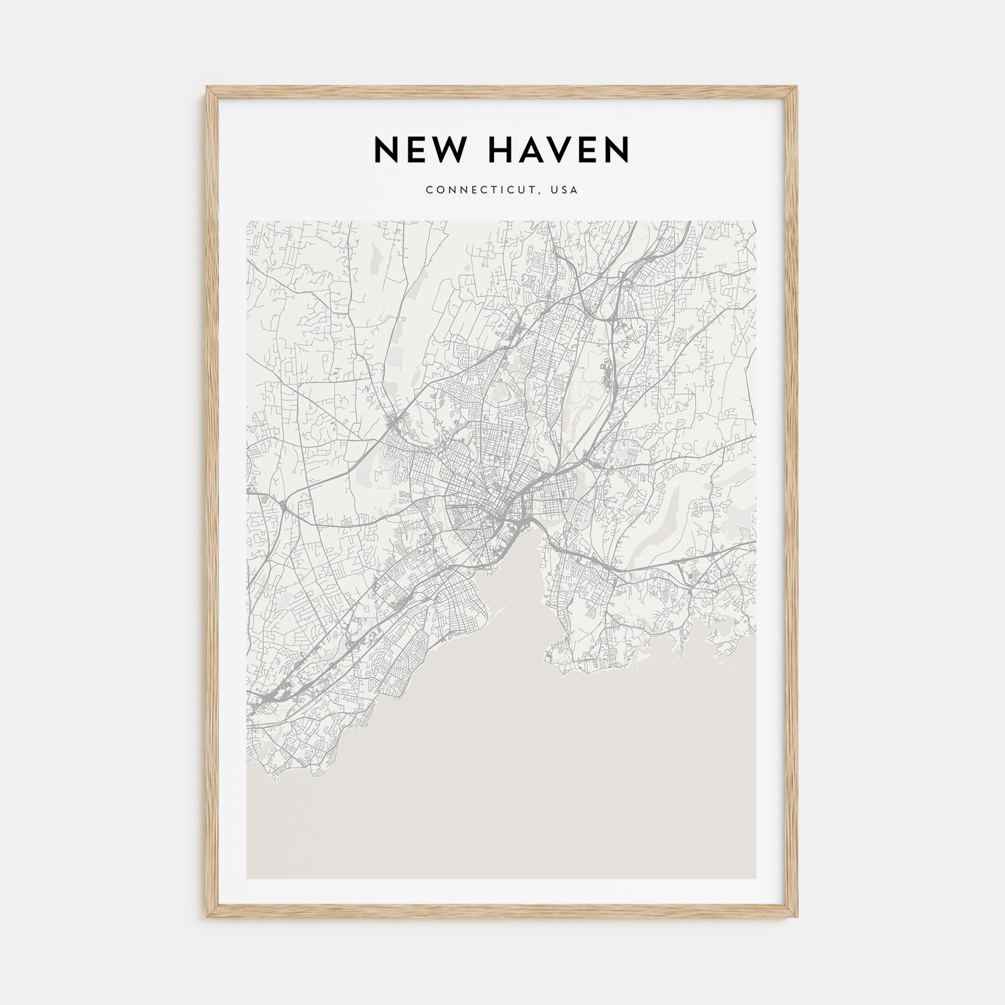 New Haven Map Portrait Poster