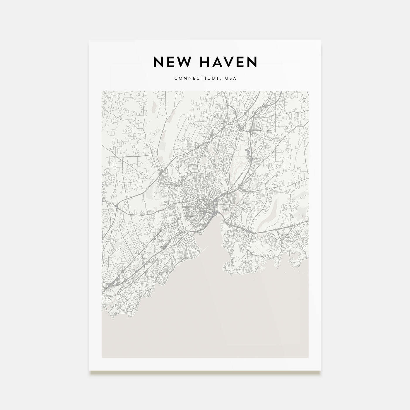 New Haven Map Portrait Poster