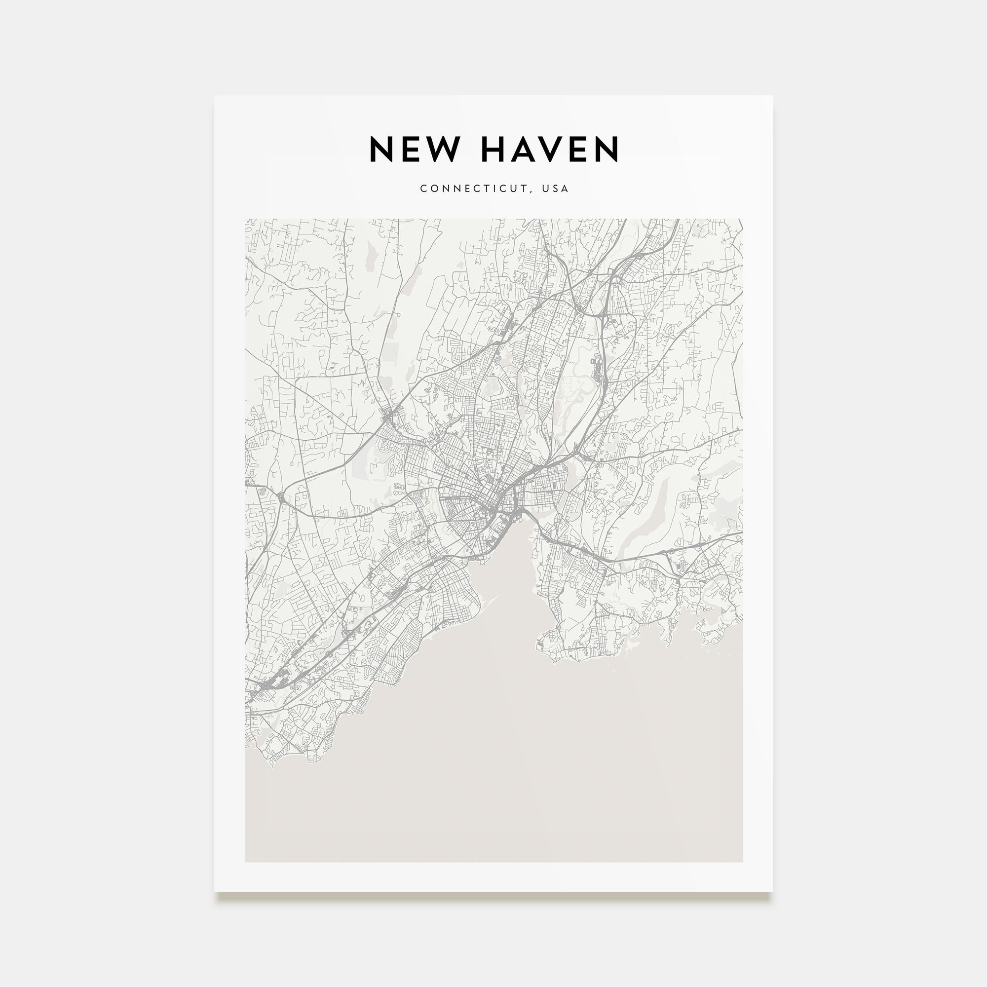New Haven Map Portrait Poster