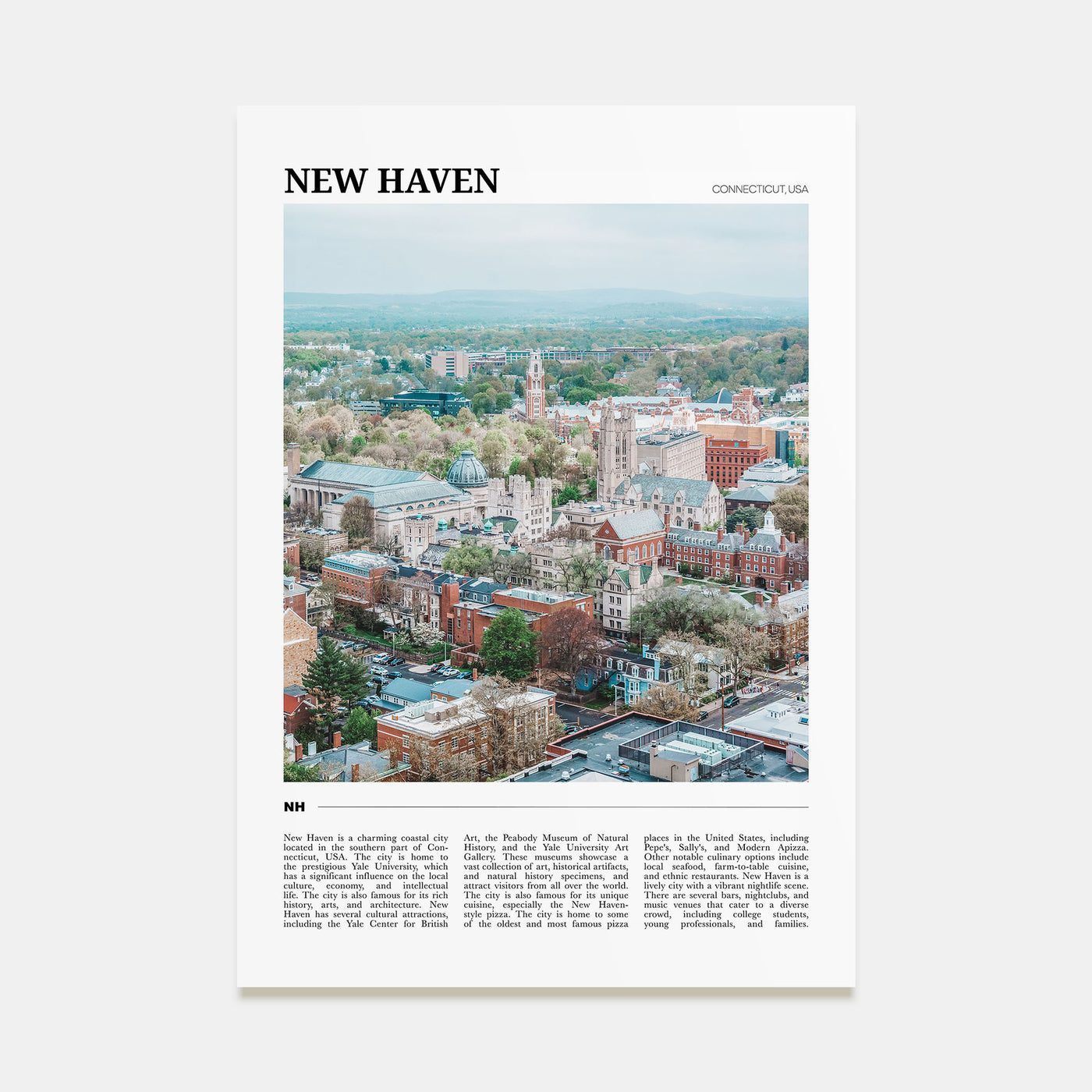 New Haven Travel Color Poster