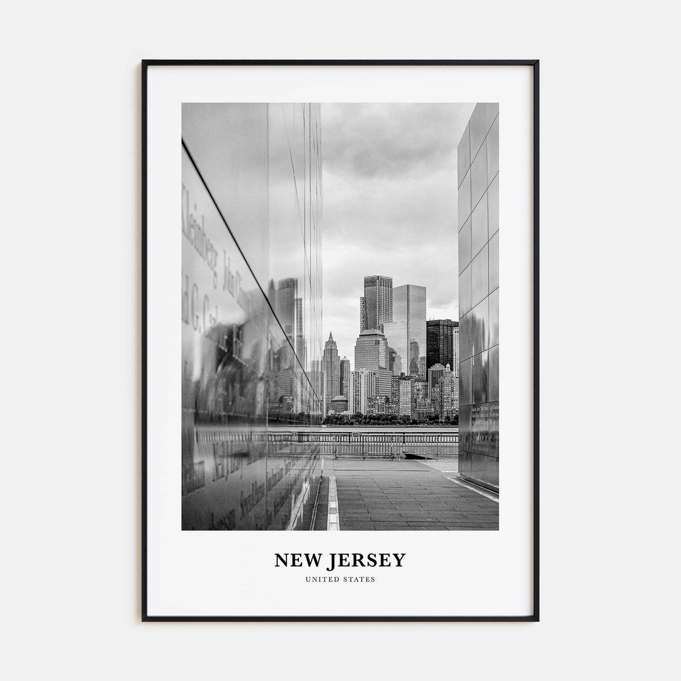 New Jersey Portrait B&W No 2 Poster