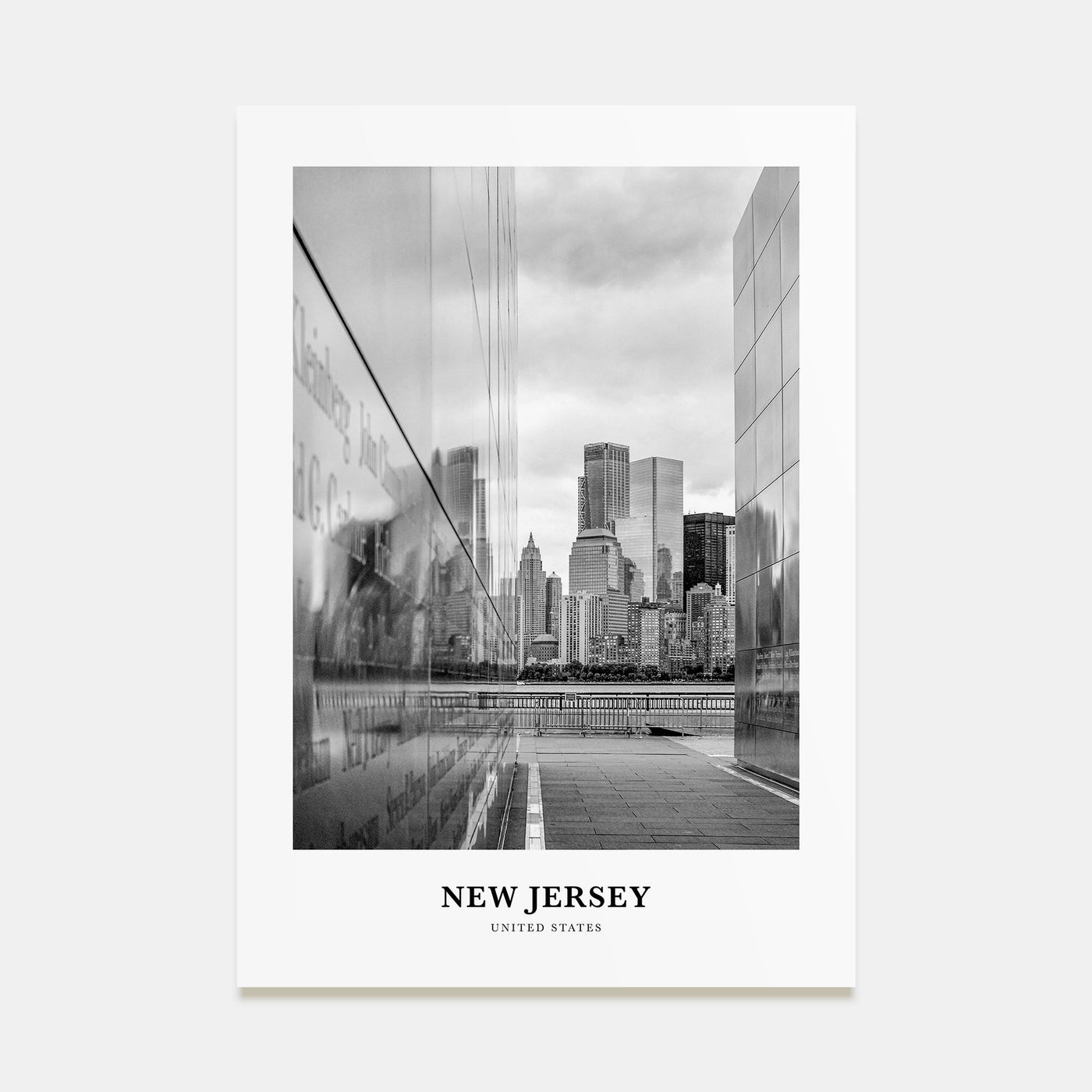 New Jersey Portrait B&W No 2 Poster