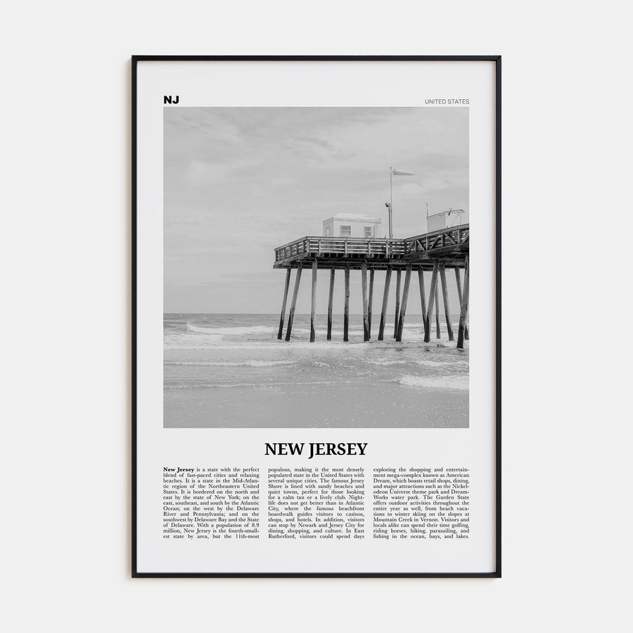 New Jersey Travel B&W No 1 Poster