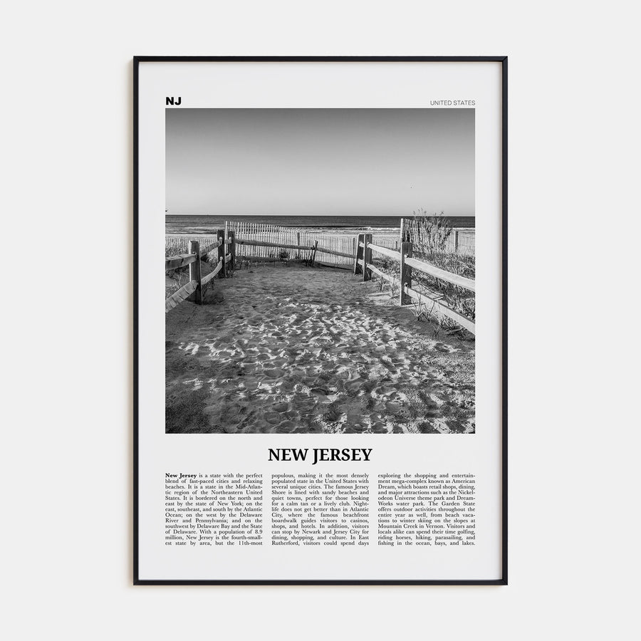 New Jersey Travel B&W No 2 Poster