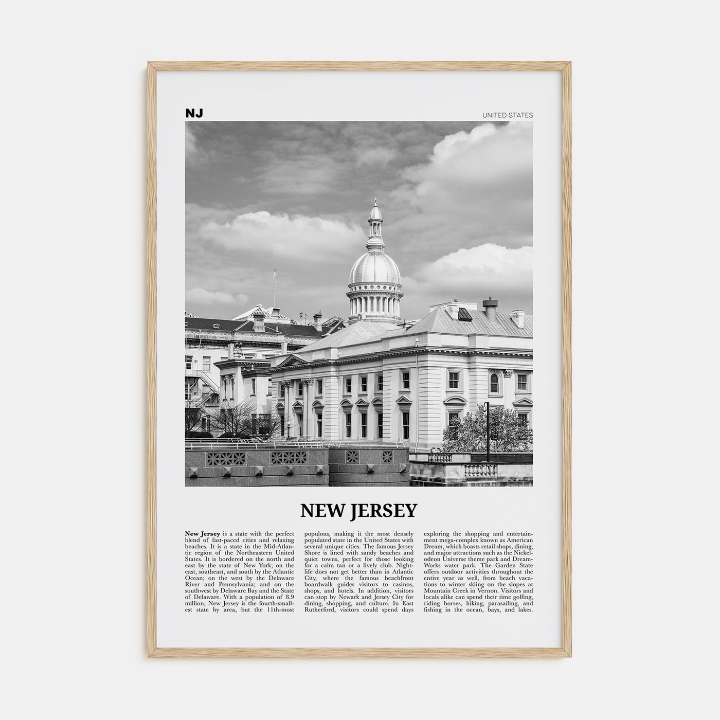 New Jersey Travel B&W No 4 Poster