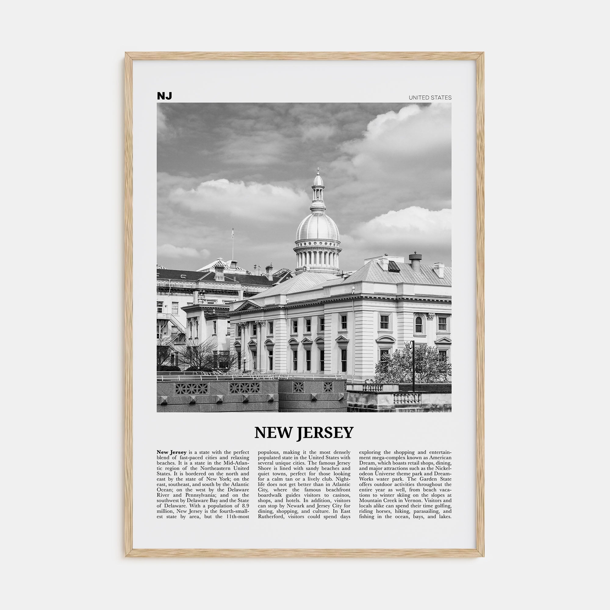 New Jersey Travel B&W No 4 Poster