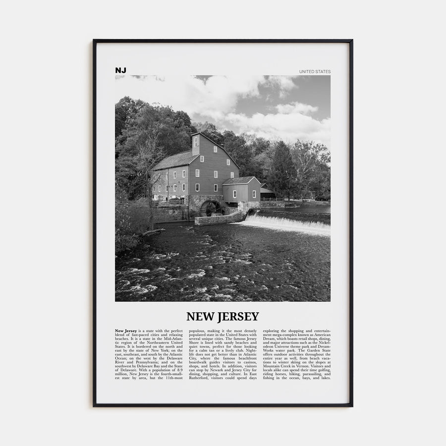 New Jersey Travel B&W No 5 Poster