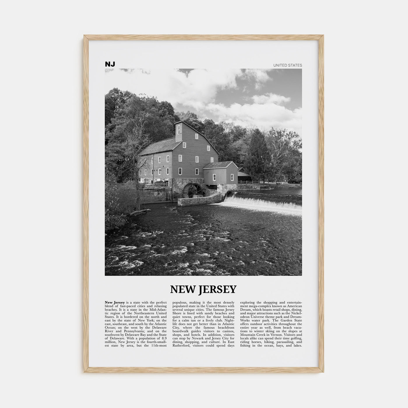 New Jersey Travel B&W No 5 Poster