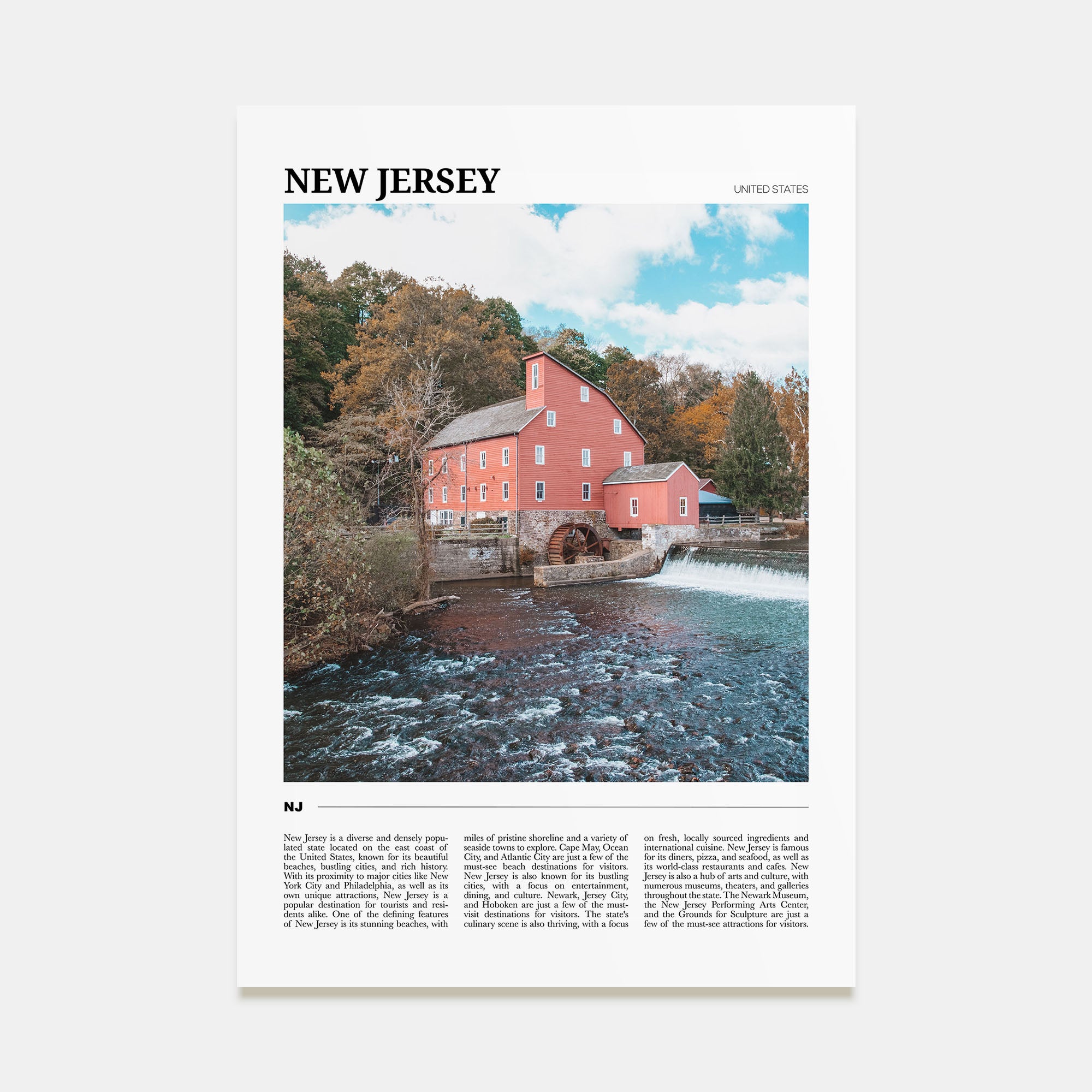 New Jersey Travel Color No 1 Poster