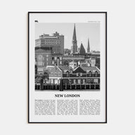 New London Travel B&W Poster