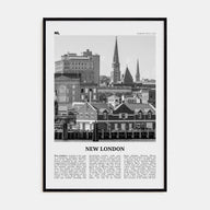 New London Travel B&W Poster