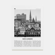 New London Travel B&W Poster