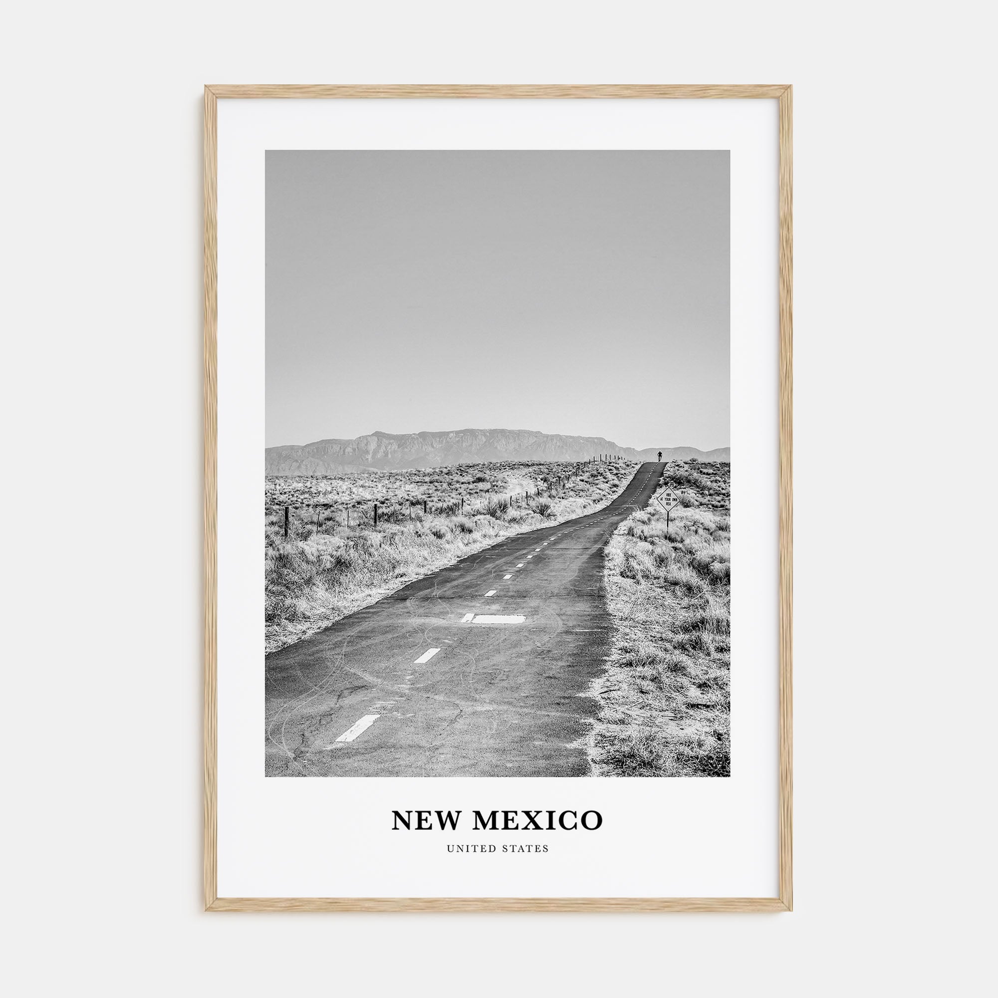 New Mexico Portrait B&W Poster