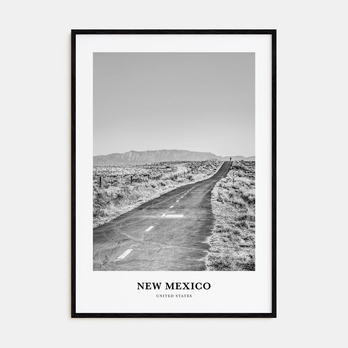 New Mexico Portrait B&W Poster