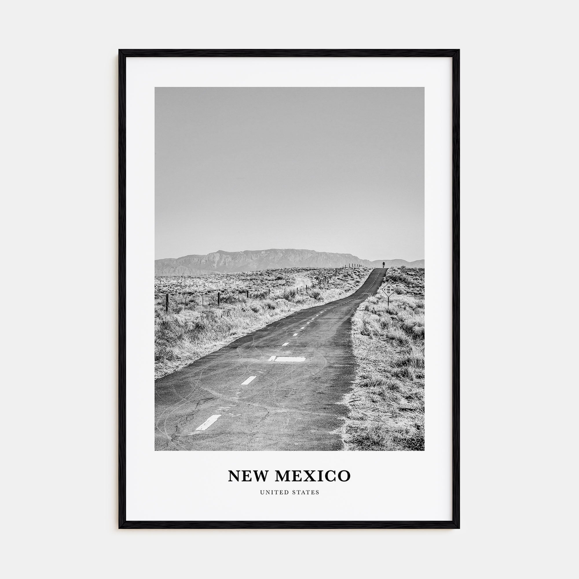 New Mexico Portrait B&W Poster