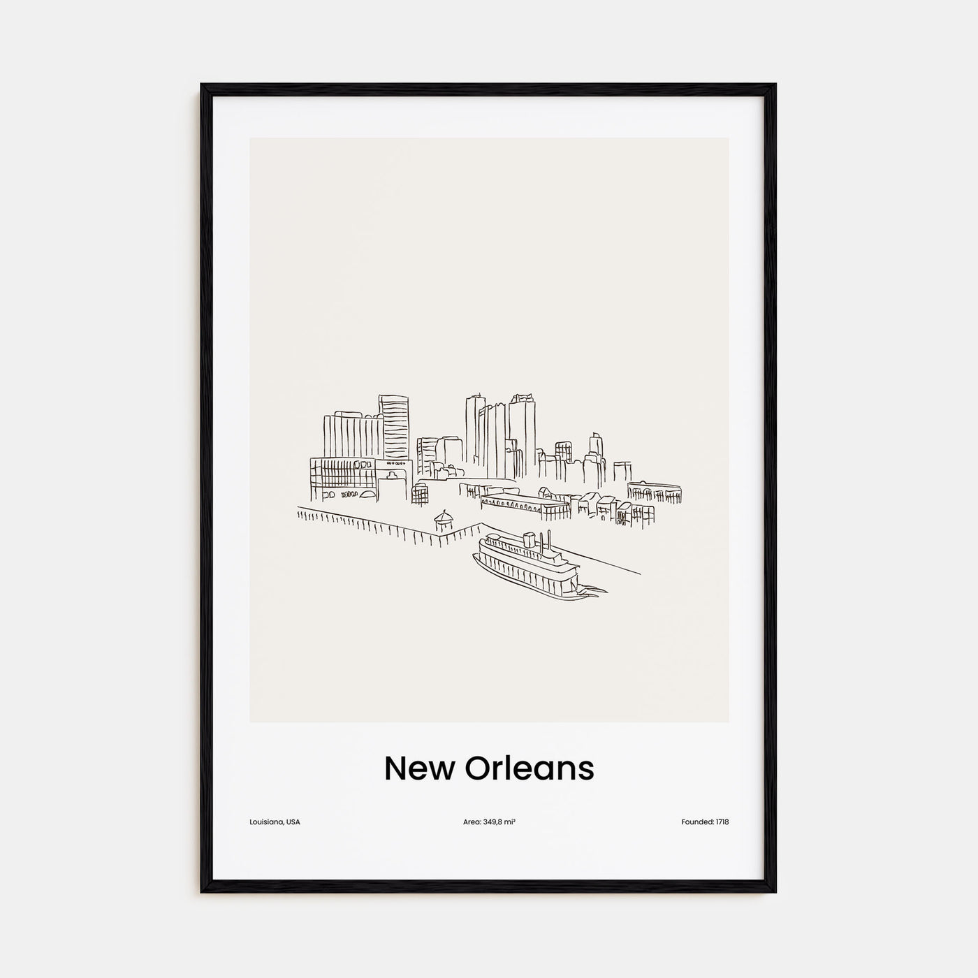 New Orleans Drawn No 1 Poster