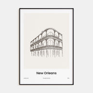 New Orleans Drawn No 2 Poster