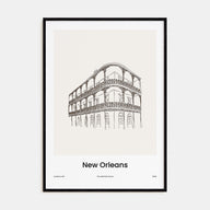 New Orleans Drawn No 2 Poster