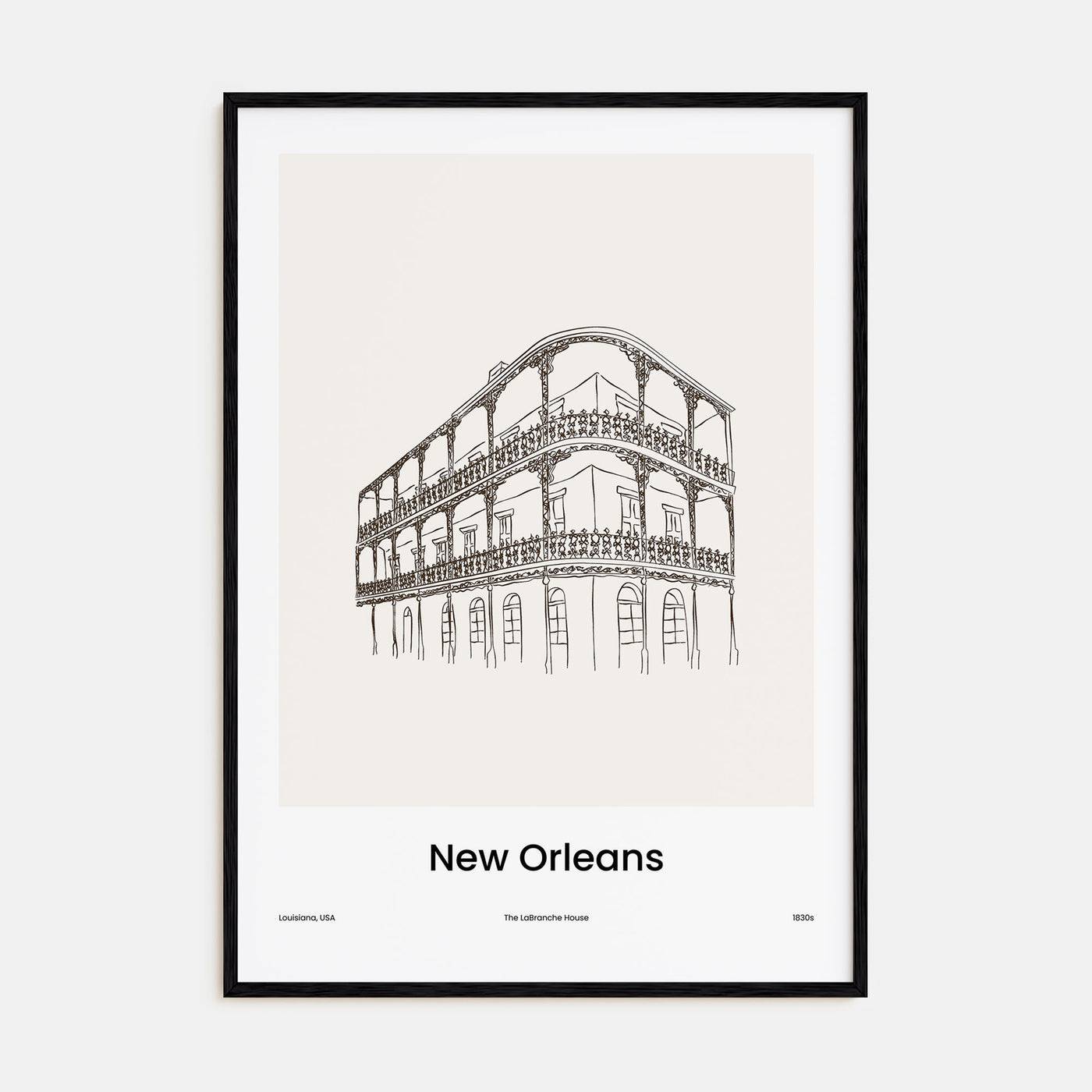 New Orleans Drawn No 2 Poster