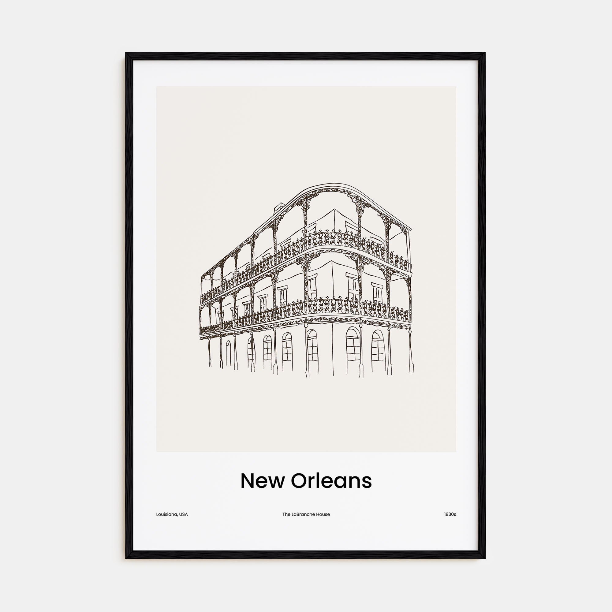 New Orleans Drawn No 2 Poster
