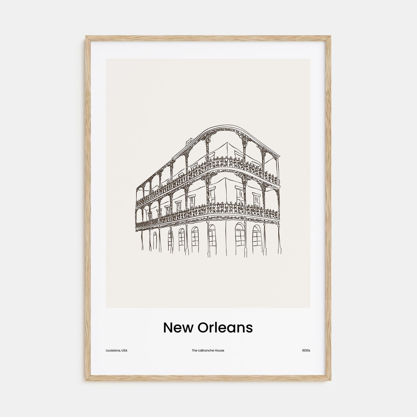 New Orleans Drawn No 2 Poster