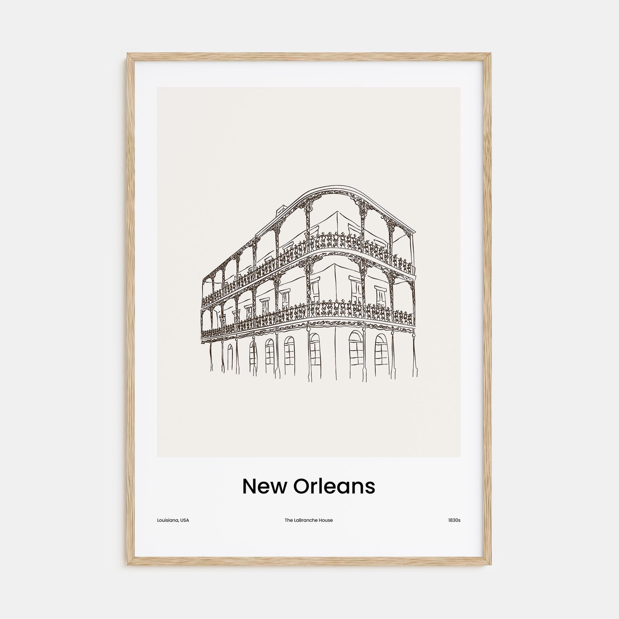 New Orleans Drawn No 2 Poster
