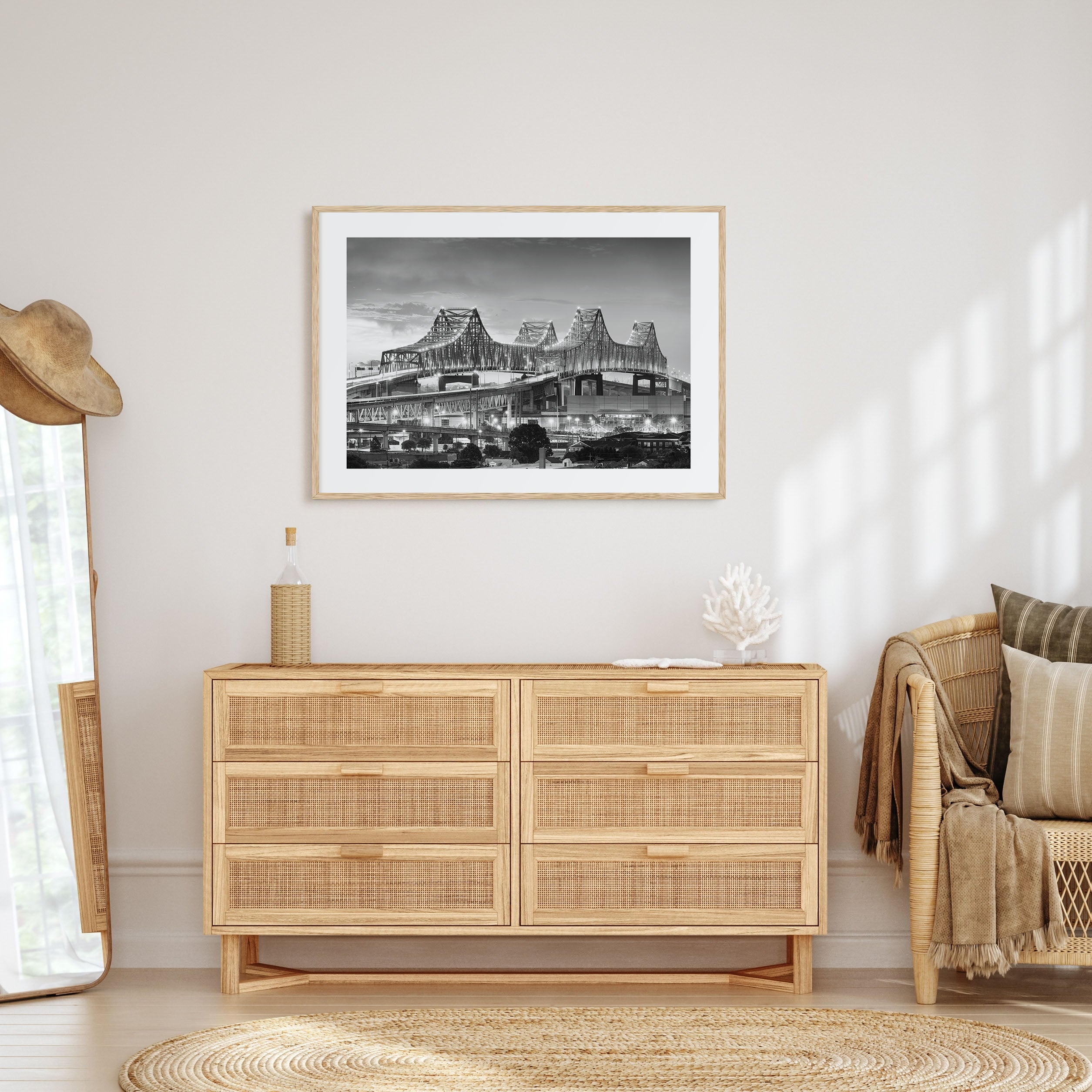 New Orleans Landscape B&W Poster