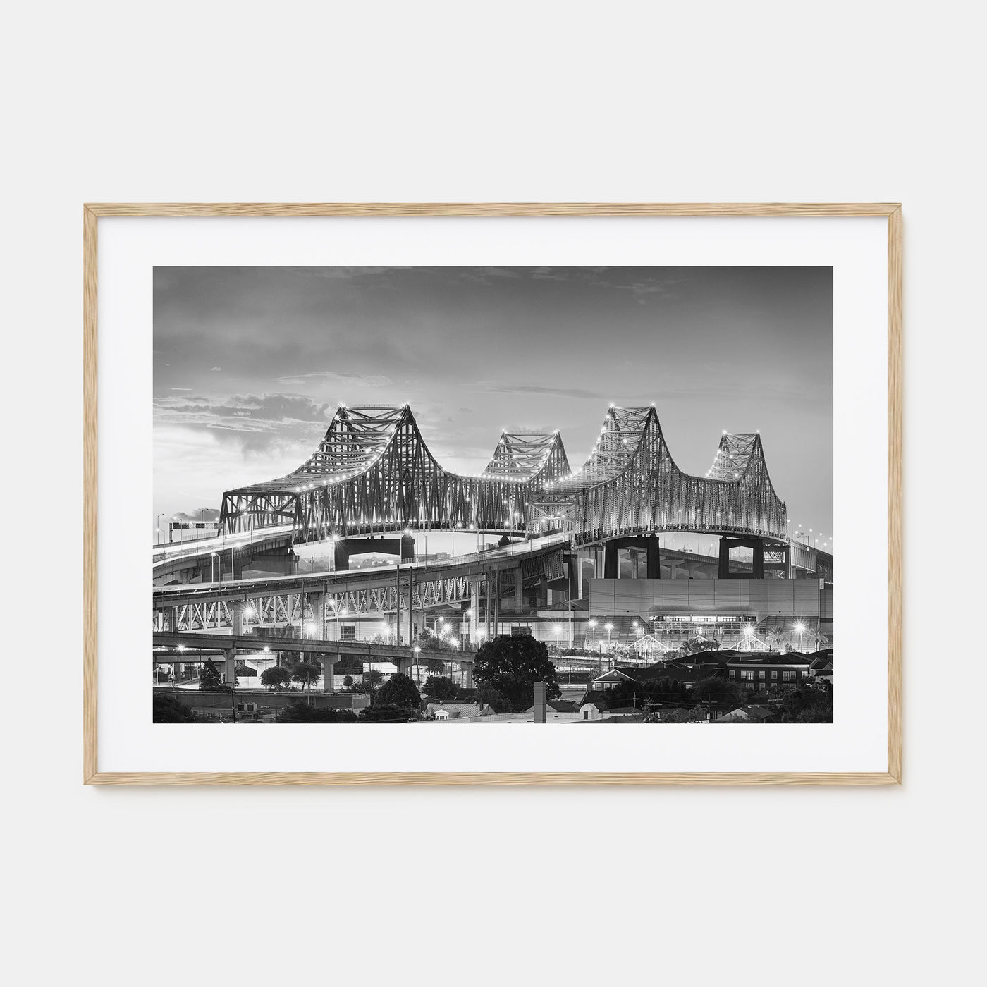 New Orleans Landscape B&W Poster