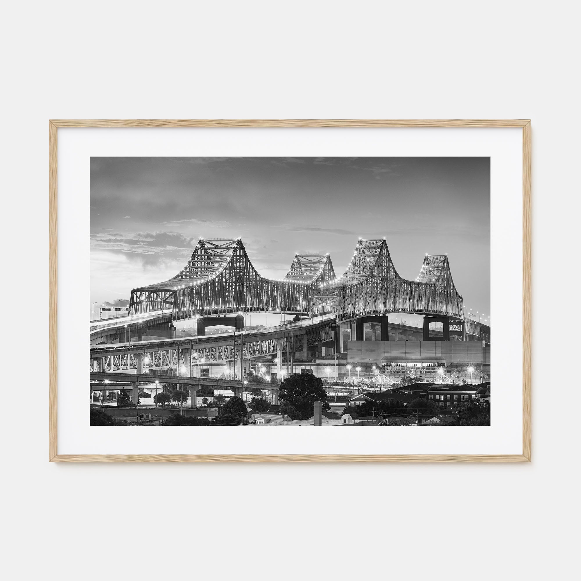 New Orleans Landscape B&W Poster