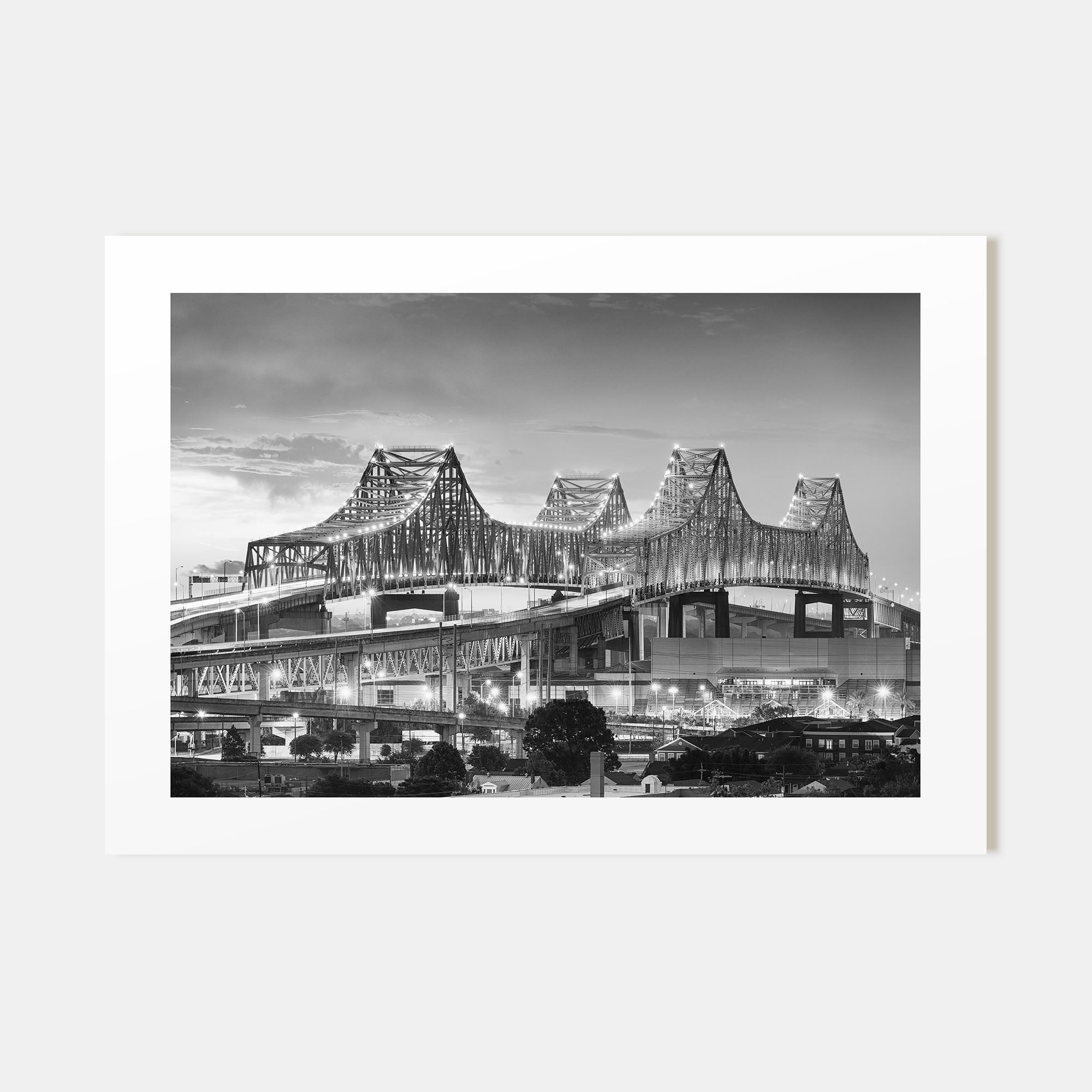 New Orleans Landscape B&W Poster