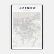 New Orleans Map Portrait Poster