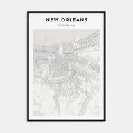 New Orleans Map Portrait Poster