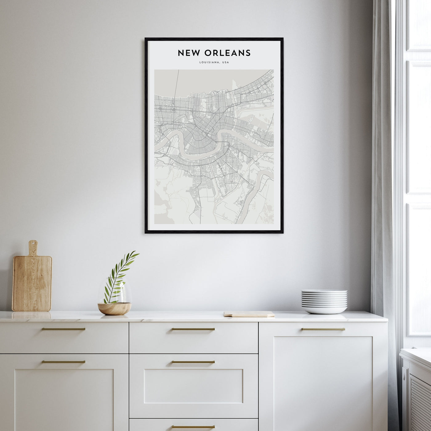 New Orleans Map Portrait Poster
