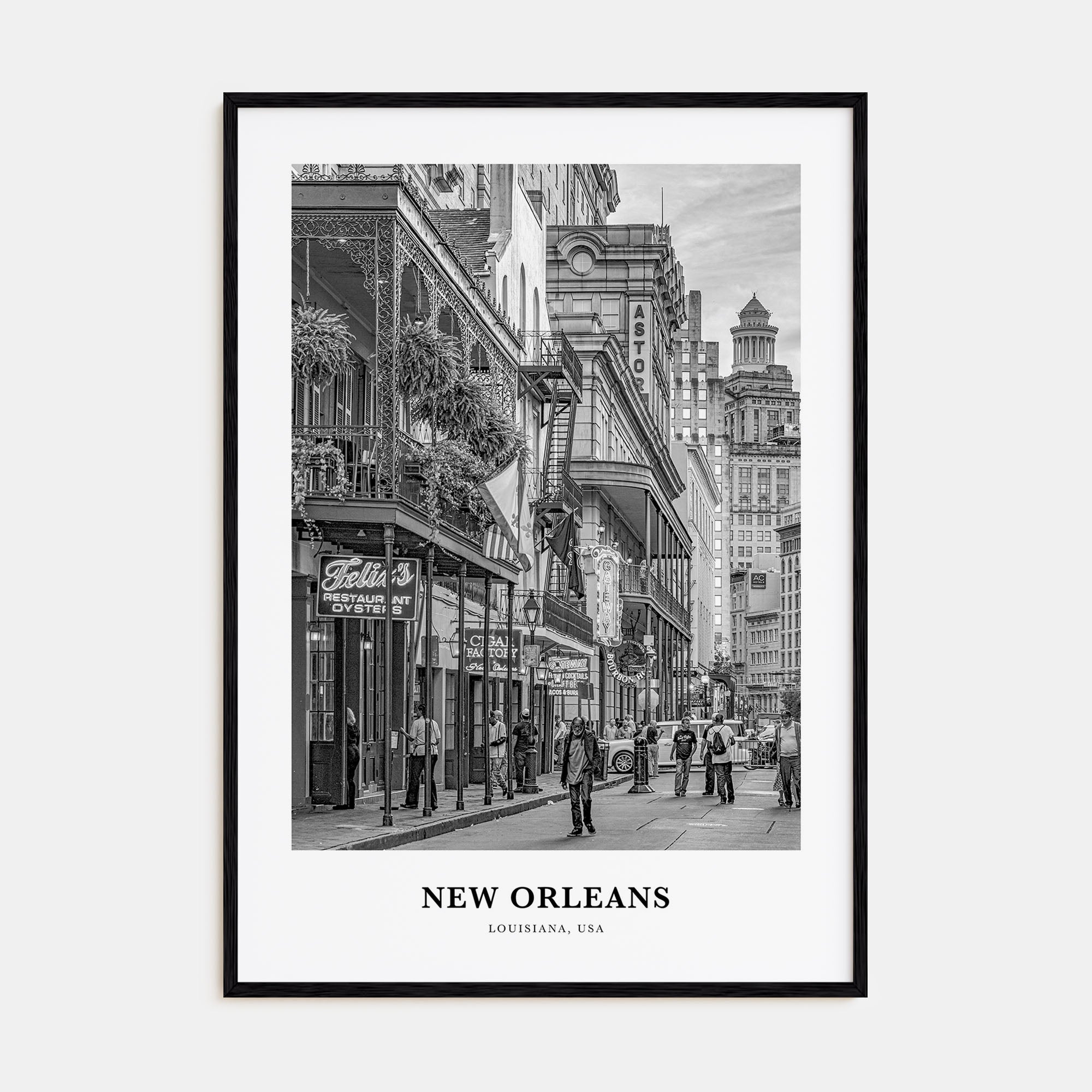New Orleans Portrait B&W No 1 Poster