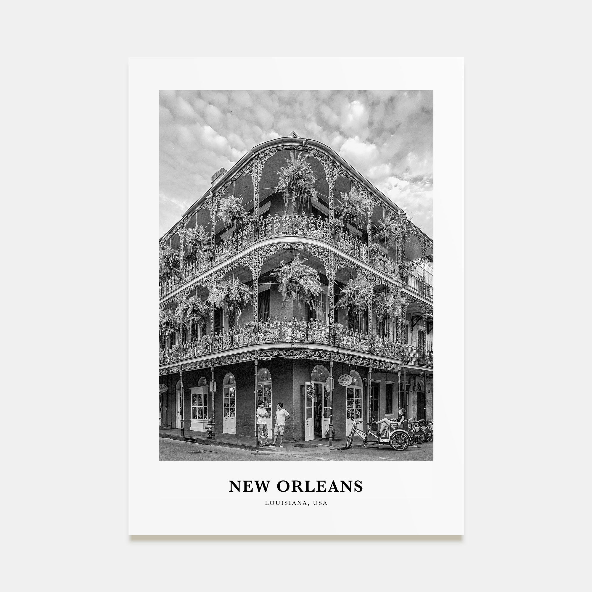 New Orleans Portrait B&W No 2 Poster