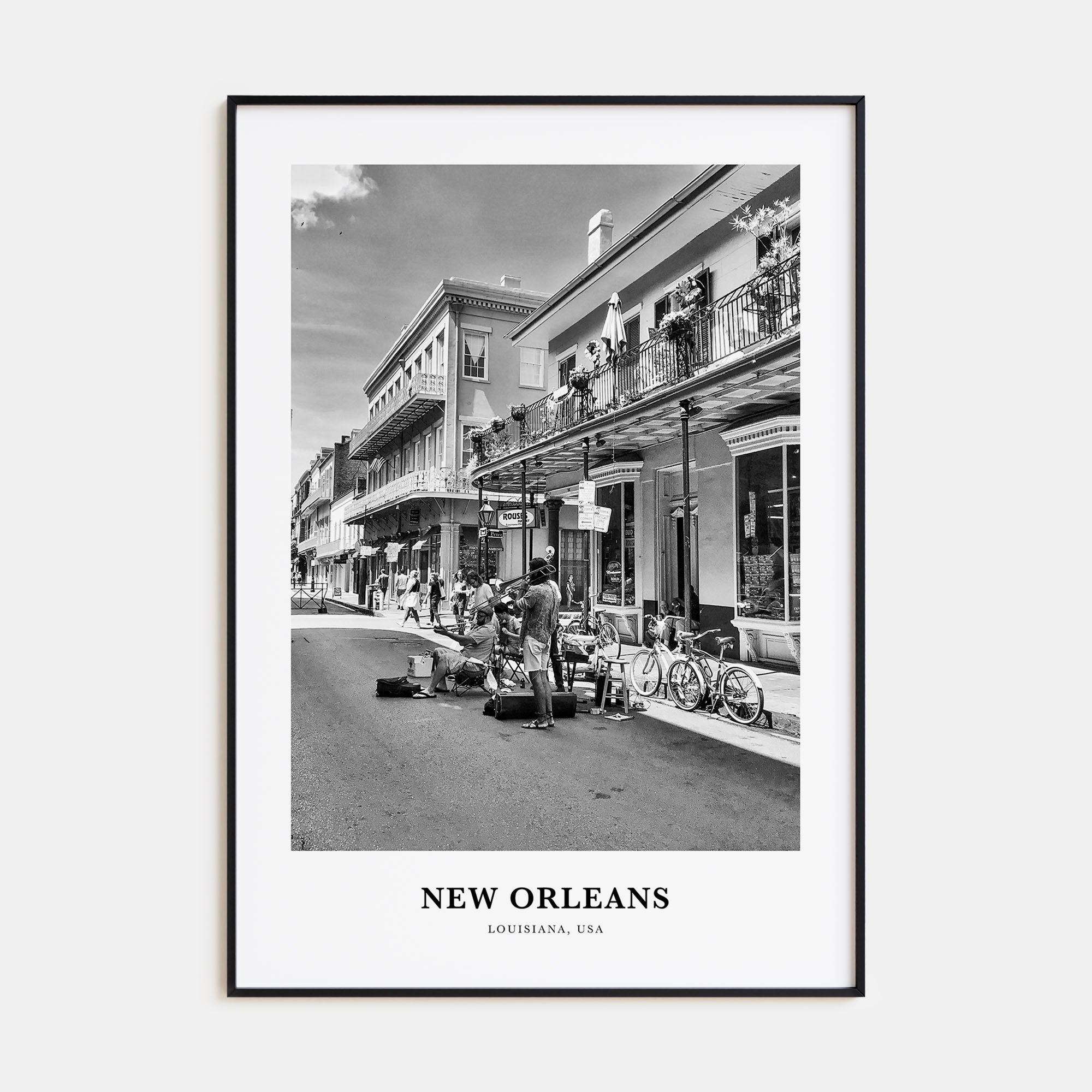 New Orleans Portrait B&W No 4 Poster