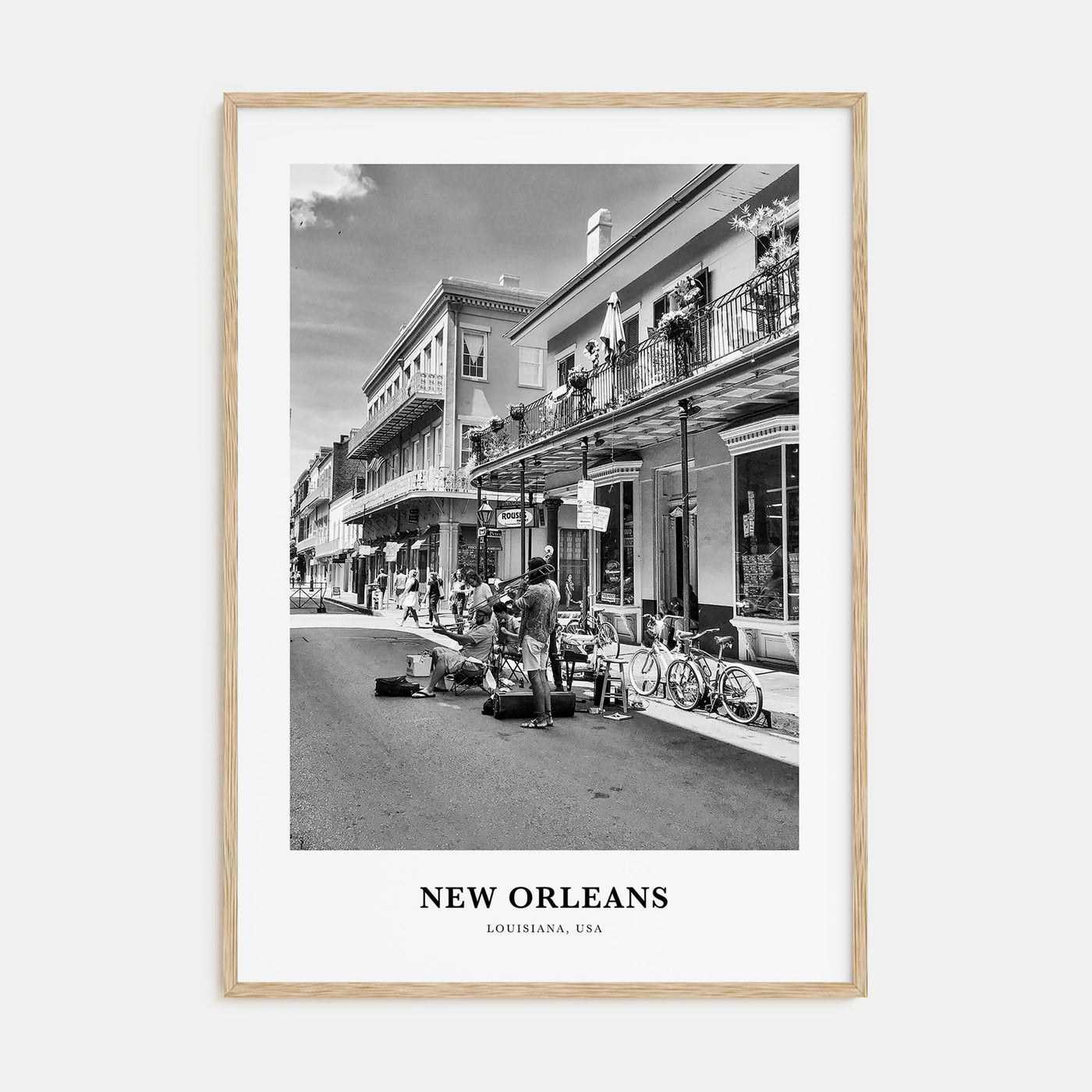 New Orleans Portrait B&W No 4 Poster