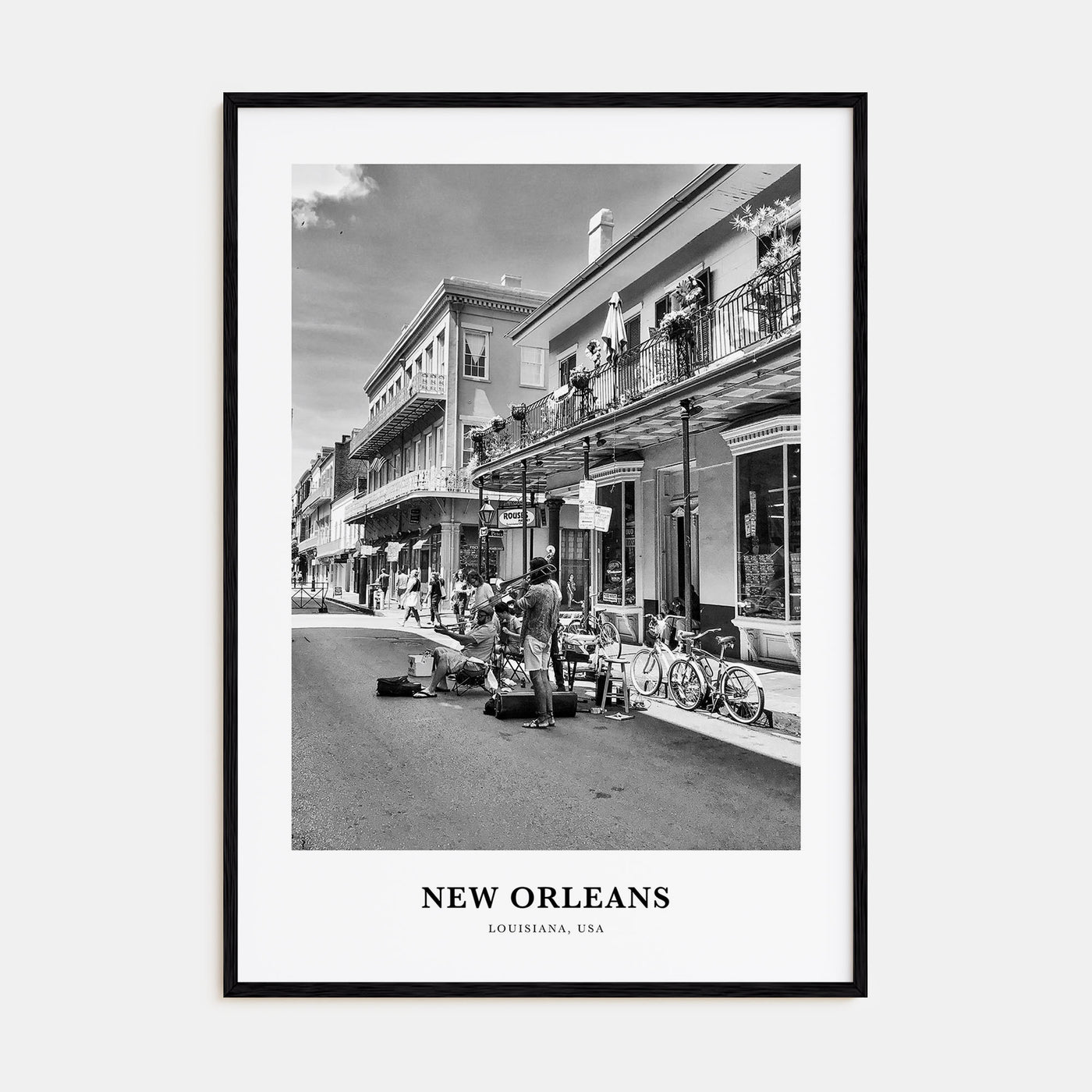 New Orleans Portrait B&W No 4 Poster