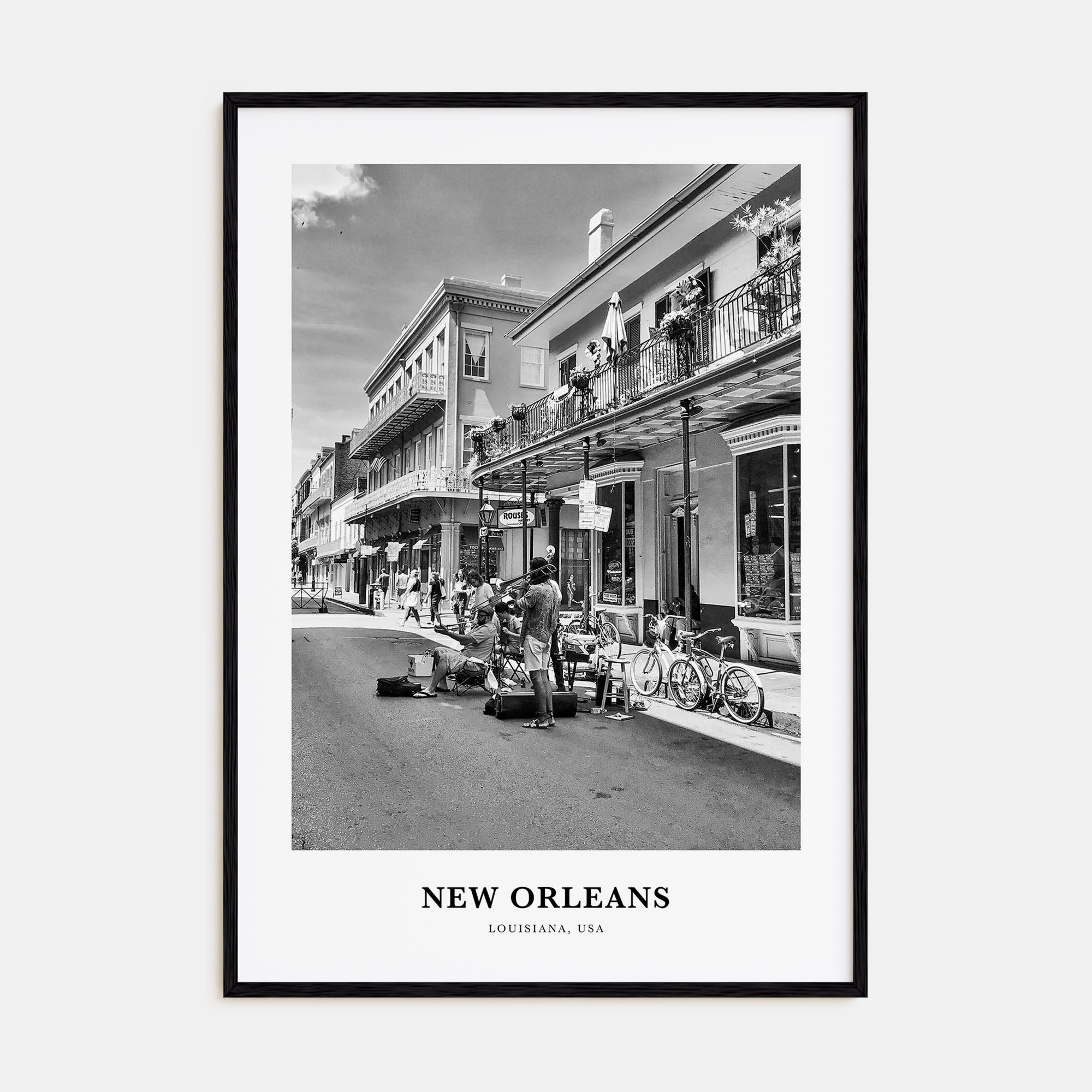 New Orleans Portrait B&W No 4 Poster