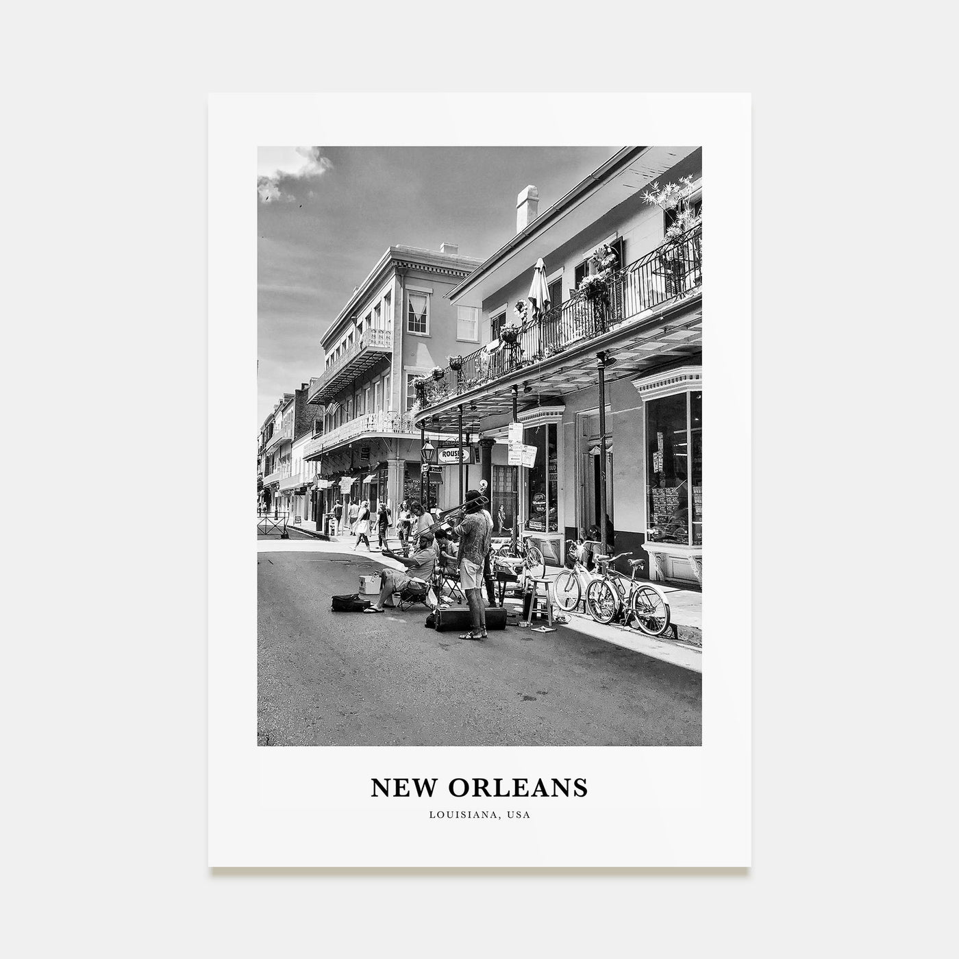 New Orleans Portrait B&W No 4 Poster