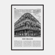 New Orleans Travel B&W No 1 Poster