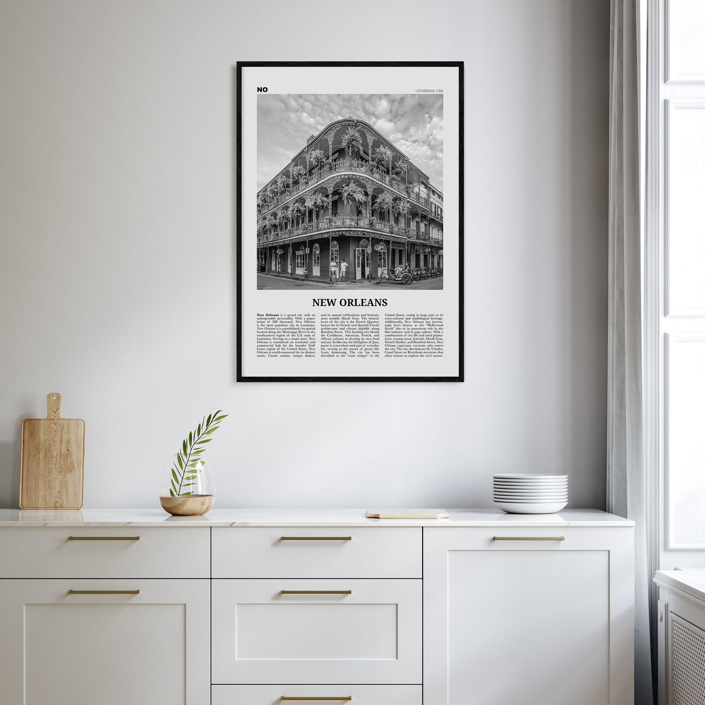 New Orleans Travel B&W No 1 Poster