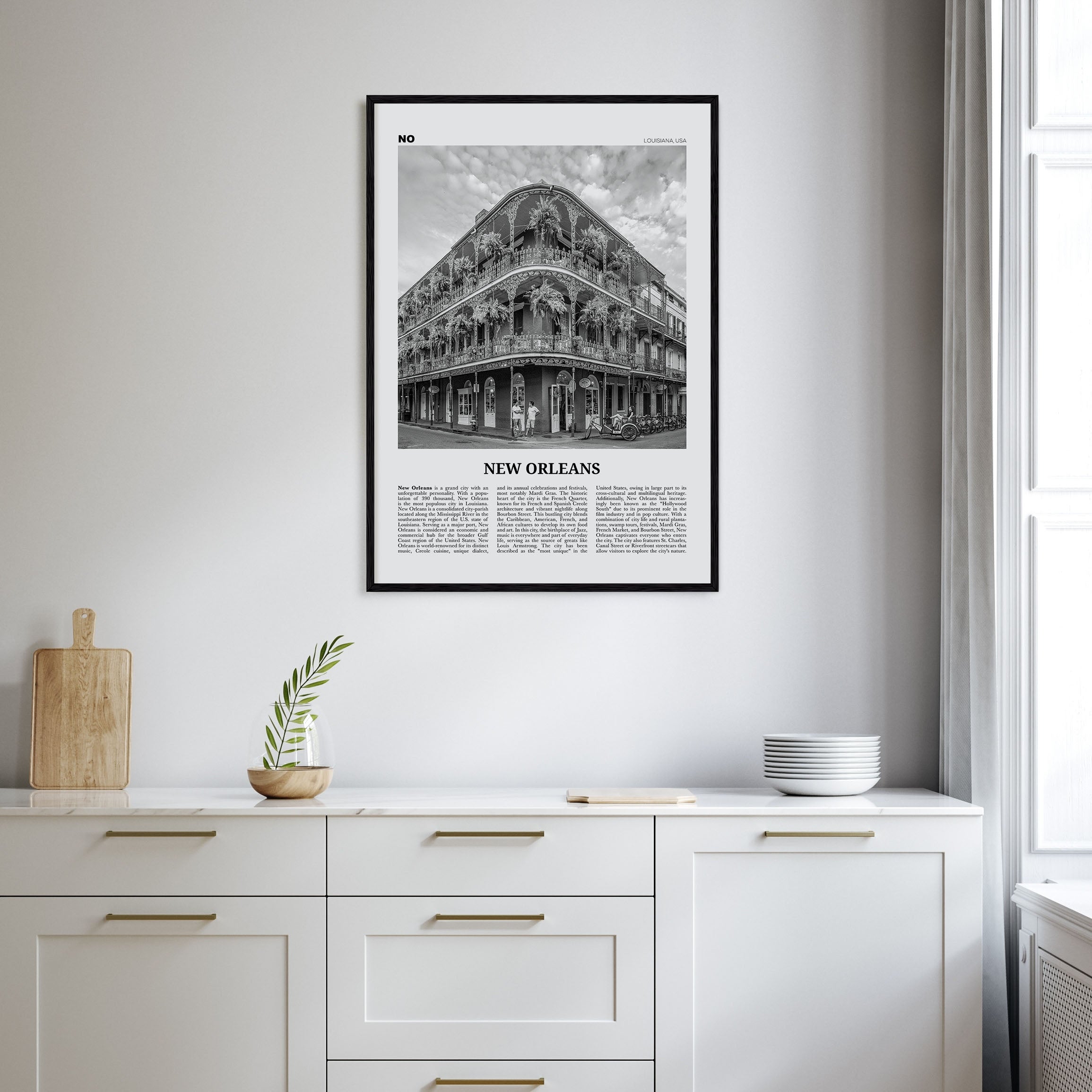 New Orleans Travel B&W No 1 Poster