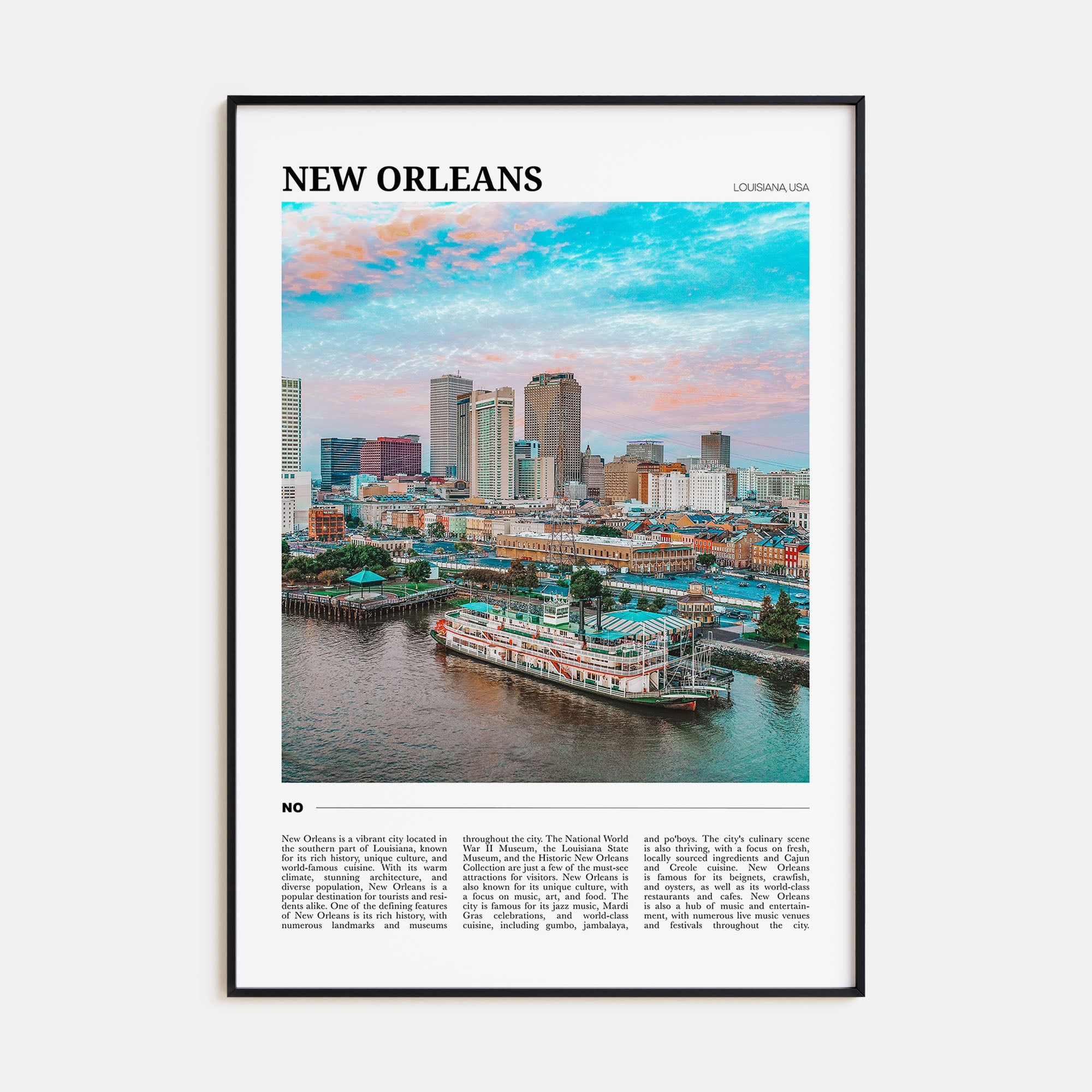 New Orleans Travel Color Poster
